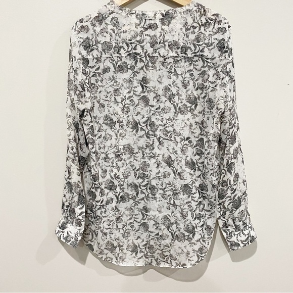THE KOOPLES French Baroque Ruffled Floral-print Top In Black Size Medium - Picture 8 of 12